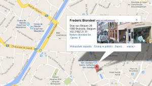 Mapa - Bruksela - Belgia - sklep Frederica Blondeela